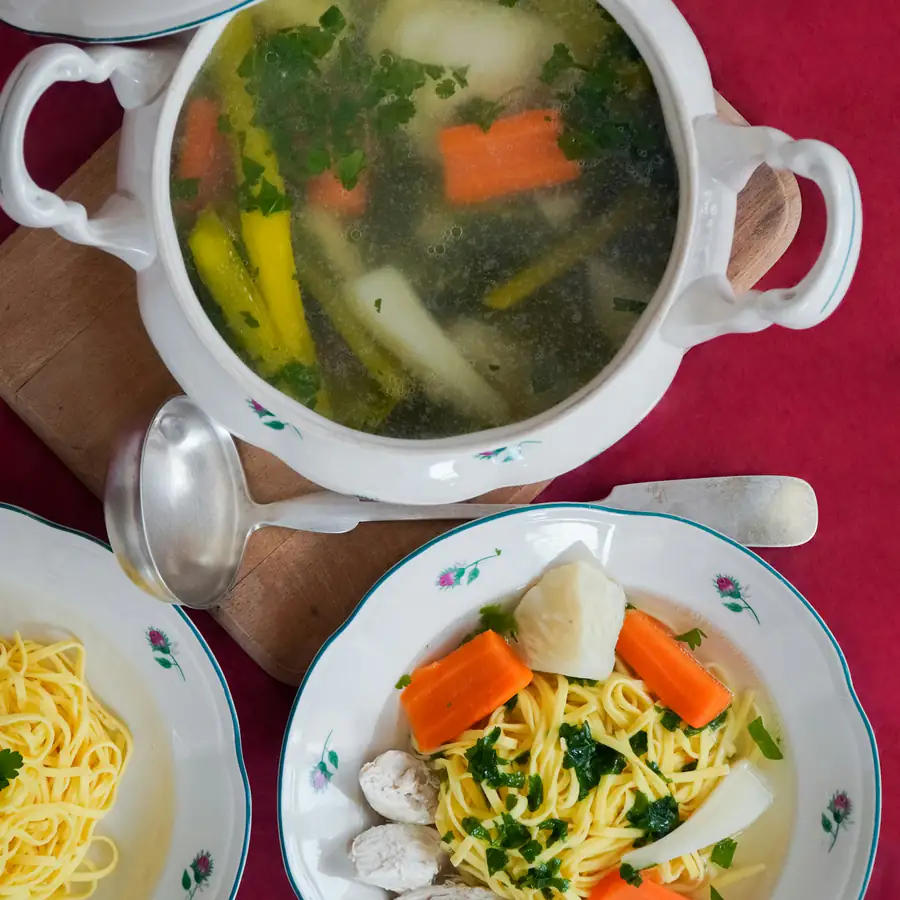 A warm bowl of one pot chicken and rice soup